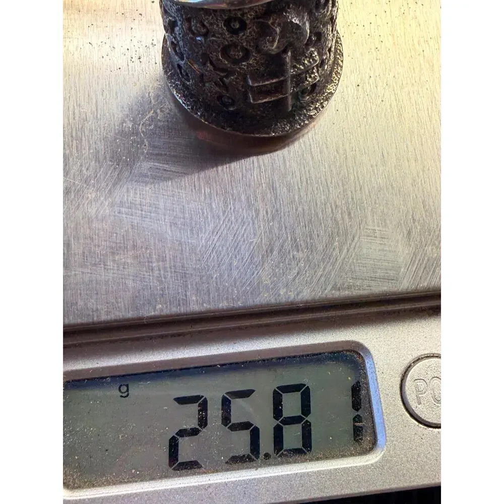 Kevin Yazzie Navajo | Tufa Cast Pueblo Cross Ring Size 8 | Native American